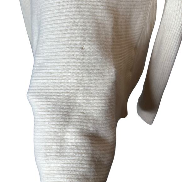 Agnona Cashmere Cardigan Sweater Cream Ribbed Knit Italy size 48 / US 12 / Large - Picture 7 of 9